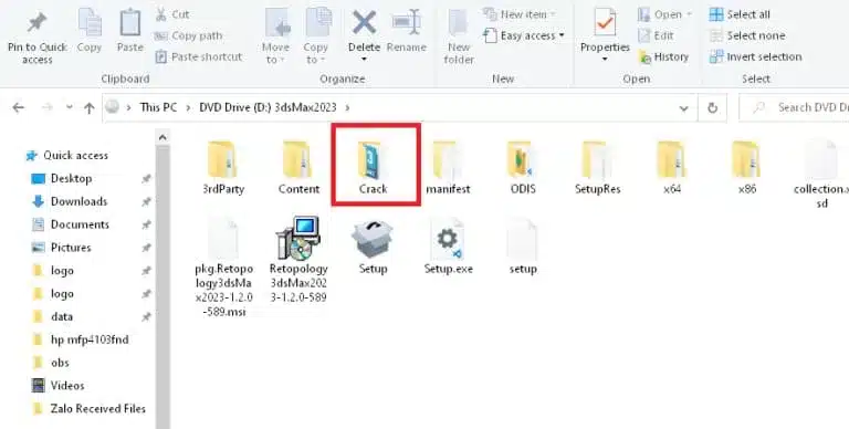Hướng dẫn tải và crack 3DS Max 2023 cập nhật mới nhất 12 Tìm kiếm thư mục crack đã tải xuống từ trước